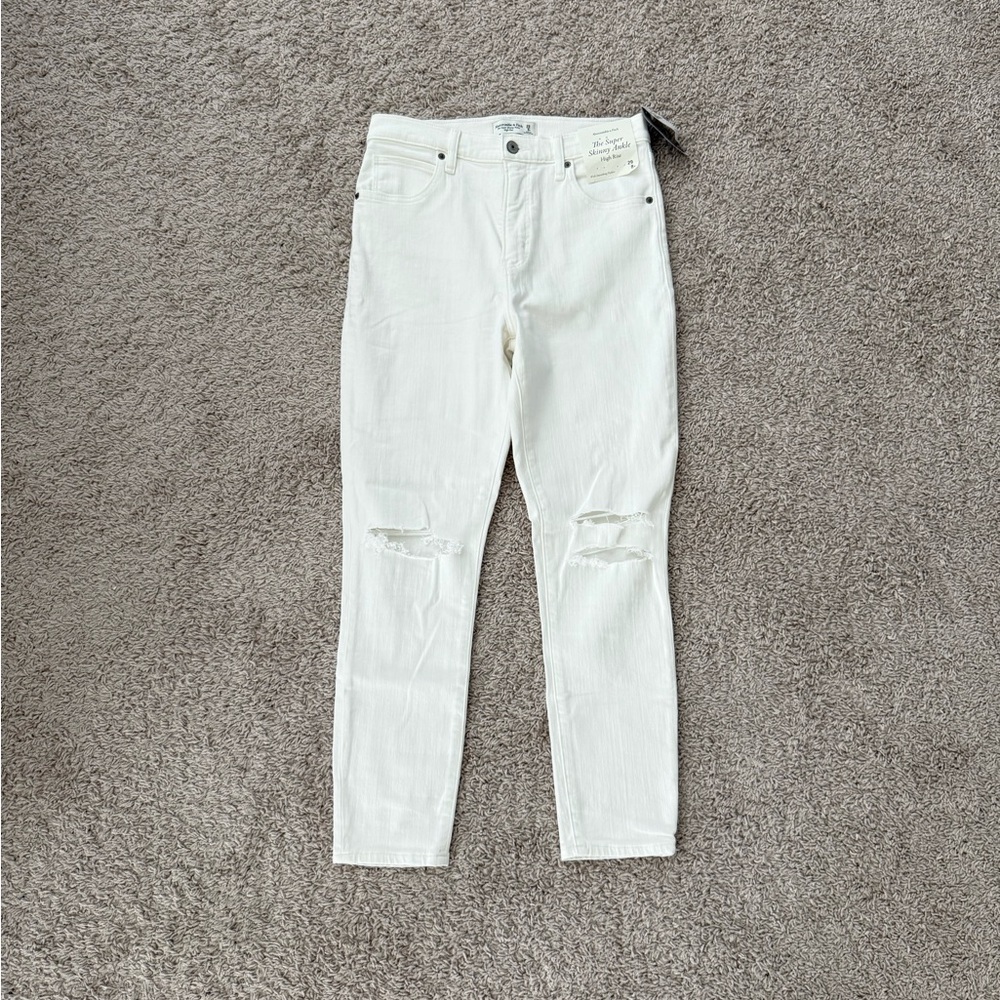NWT Abercrombie & Fitch The Super Skinny Ankle High Rise Jeans
